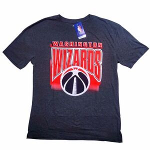 Washington Wizards NBA Black T Shirt Men's Large Blue 84 Graphic Tee NWT